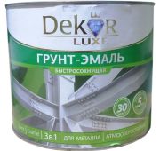 Грунт-Эмаль по ржавч. черная 1,9кг быстросохн. DECOR SPRINT
